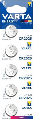 

Элементы питания Varta Lithium CR2025 3V 6025229405 (5шт)