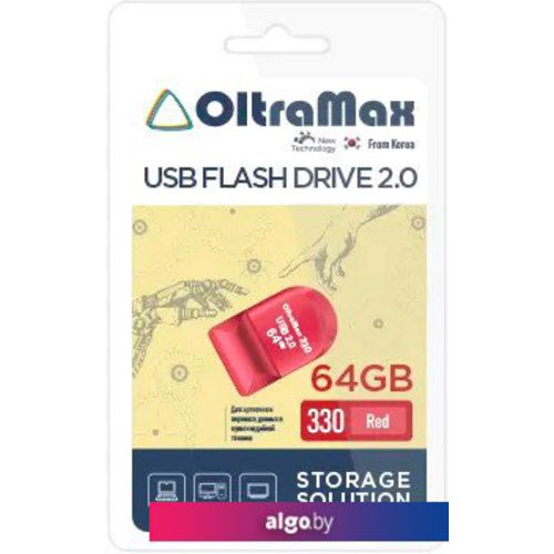 

USB Flash OltraMax 330 64GB (красный)