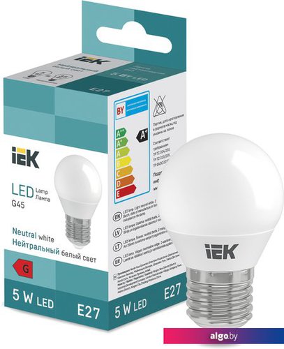 

Светодиодная лампочка IEK LED Globe G45 400lm 4000K E27