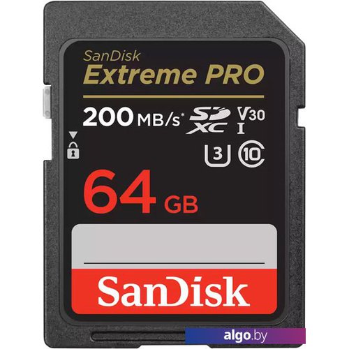 

Карта памяти SanDisk Extreme PRO SDXC SDSDXXU-064G-GN4IN 64GB