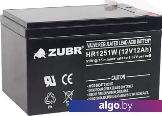 

Аккумулятор для ИБП Zubr HR 1251 W (12 В/12 А·ч)