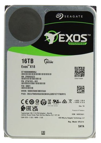 

Жесткий диск Seagate Exos X18 16TB ST16000NM000J