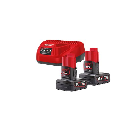 

Аккумулятор с зарядным устройством Milwaukee M12 M12NRG-602 4933451903 (2 x 12В/6 Ач + 12В)