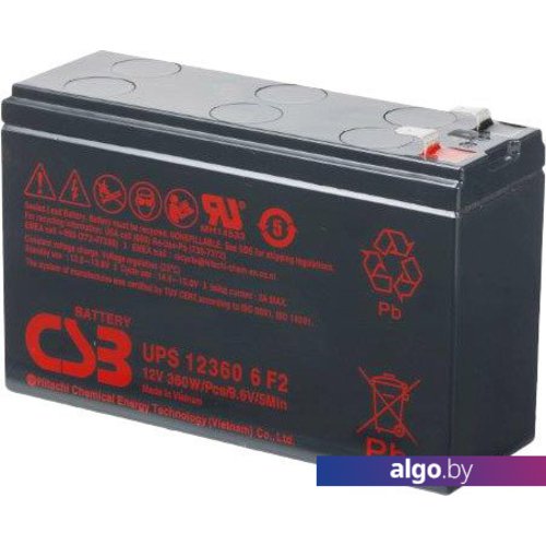 

Аккумулятор для ИБП CSB UPS123606 F2 (12В/7.5 А·ч)