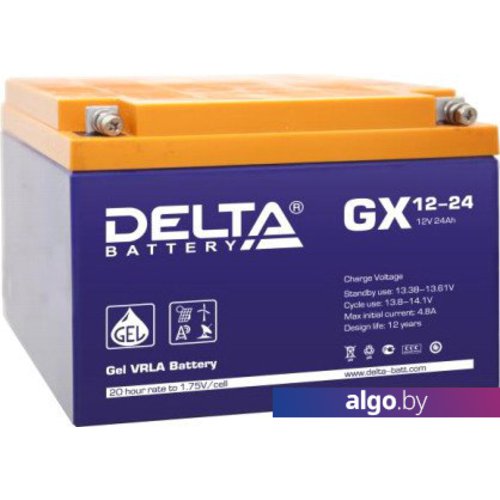 

Аккумулятор для ИБП Delta GX 12-24 (12В/24 А·ч)