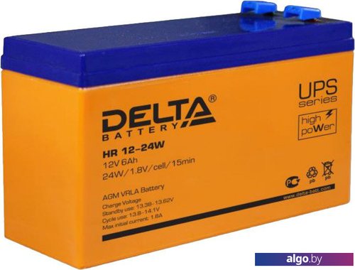 

Аккумулятор для ИБП Delta HR 12-24W (12В/6 А·ч)