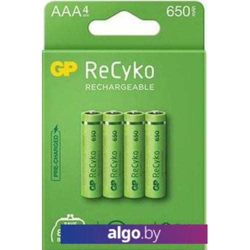 

Аккумулятор GP ReCyko AAA 650mAh 4шт