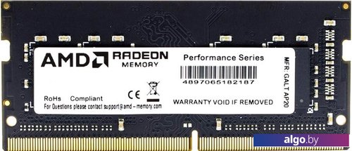 

Оперативная память AMD Radeon 16GB DDR4 SODIMM PC4-25600 R9416G3206S2S-U