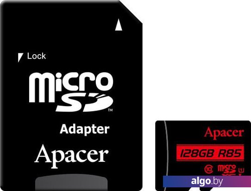 Карта памяти Apacer microSDXC AP128GMCSX10U5-R 128GB (с адаптером)