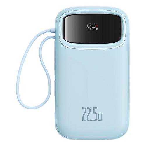 Внешний аккумулятор Baseus Qpow2 Dual-Cable Digital Display Fast Charge Power Bank 22.5W 20000mAh (голубой) Внешний аккумулятор Baseus Qpow2 Dual-Cable Digital Display Fast Charge Power Bank 22.5W 20000mAh (голубой)