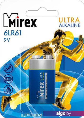 

Батарейки Mirex Ultra Alkaline 9V 6LR6-E1