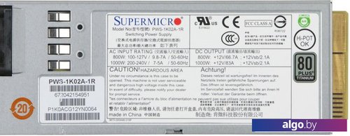 Блок питания Supermicro PWS-1K02A-1R Блок питания Supermicro PWS-1K02A-1R