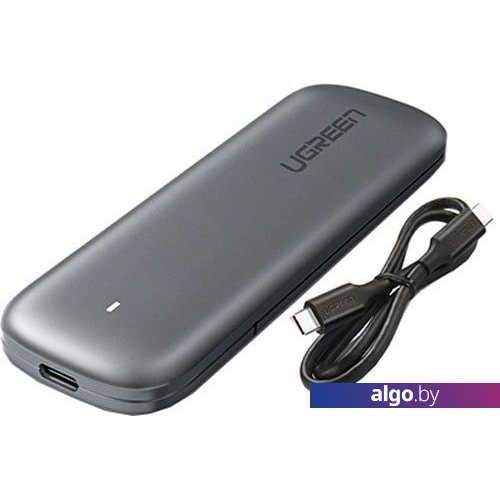 Бокс для жесткого диска Ugreen M.2 Enclosure USB Type-C (серый)