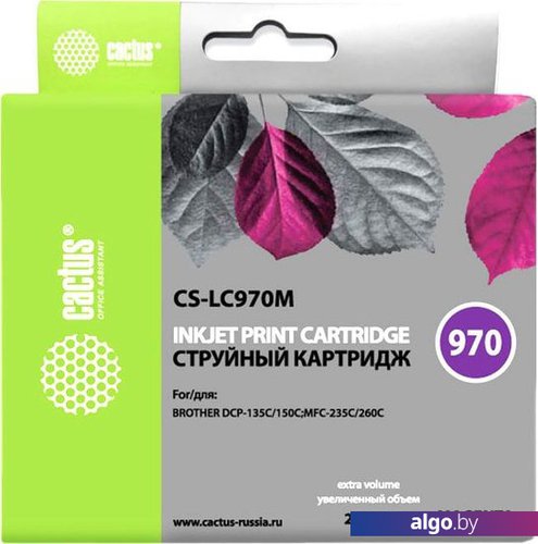 Картридж CACTUS CS-LC970M (аналог Brother LC970M) Картридж CACTUS CS-LC970M (аналог Brother LC970M)