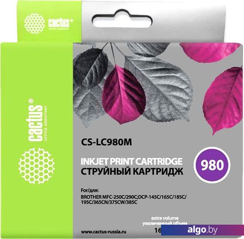 

Картридж CACTUS CS-LC980M (аналог Brother LC980M)