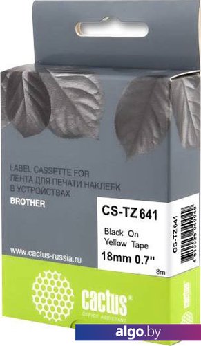 

Картридж-лента для термопринтера CACTUS CS-TZ641 (аналог Brother TZ641)