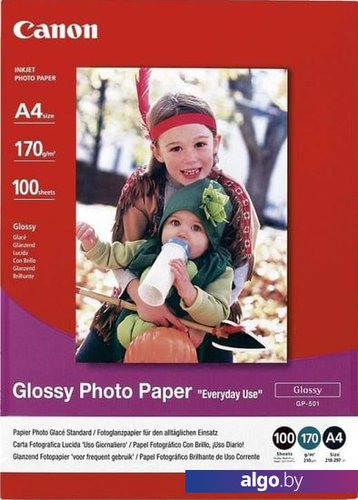 

Фотобумага Canon Glossy Photo Paper PP-501 А4 170г/м2 100 л 0775B001