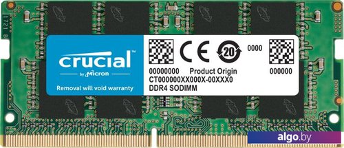 Оперативная память Crucial 16GB DDR4 SODIMM PC4-21300 CT16G4SFRA266