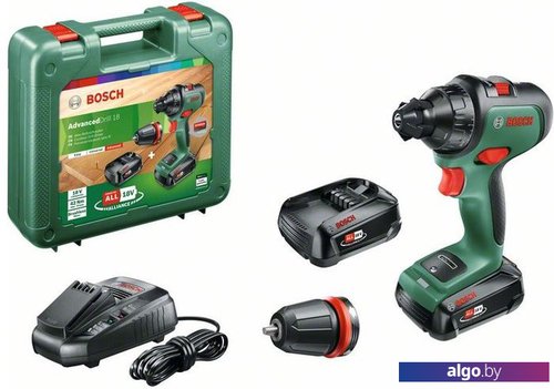 Дрель-шуруповерт Bosch AdvancedDrill 18 06039B5006 (с 2-мя АКБ, кейс) Дрель-шуруповерт Bosch AdvancedDrill 18 06039B5006 (с 2-мя АКБ, кейс)