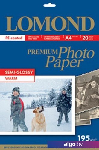 

Фотобумага Lomond Premium Photo Paper A4 192 г/кв.м. 20 листов (1101307)