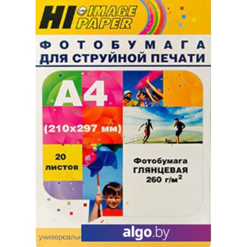 

Фотобумага Hi-Black Hi-Image Глянцевая А4 260 г/кв.м. 20 листов [A2103]