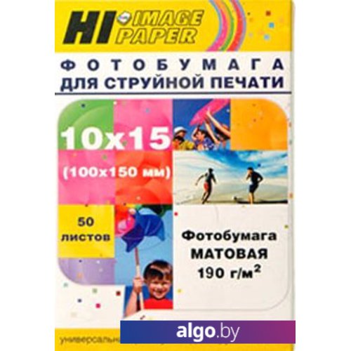 

Фотобумага Hi-Black Hi-Image матовая двусторонняя 10x15, 190 г/м2, 50 л A211791