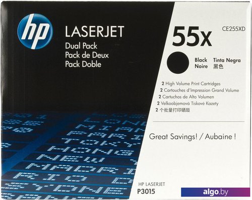 

Картридж HP LaserJet 55X (CE255XD)