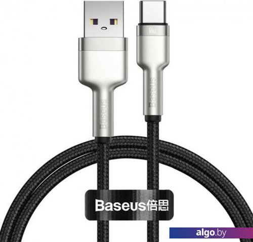 

Кабель Baseus Cafule Series Metal Data Cable USB Type-A - Type-C 66W CAKF000101 (1 м, черный)