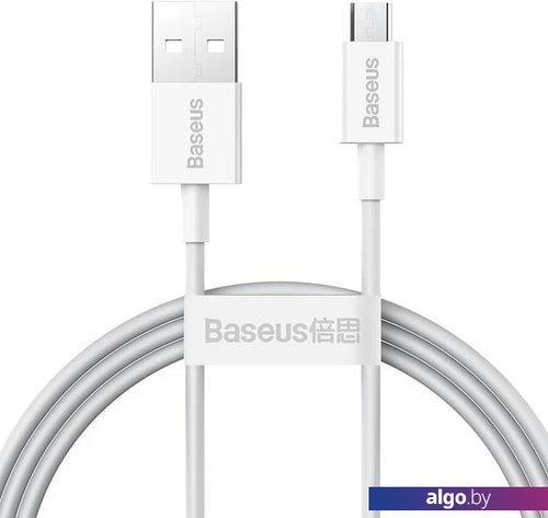 

Кабель Baseus CAMYS-02 USB Type-A - microUSB (1 м, белый)