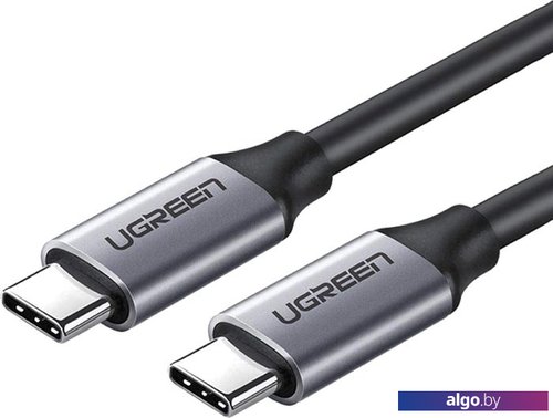 Кабель Ugreen US161 50751 USB Type-C - USB Type-C (1.5 м, черный/серый)