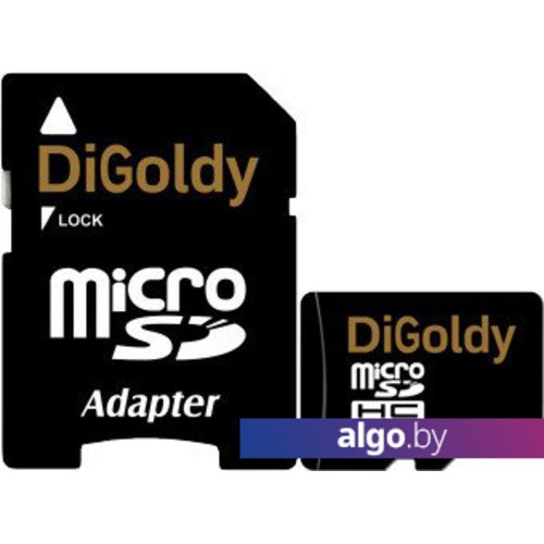 Карта памяти DiGoldy microSDHC (Class 10) 32GB + адаптер [DG032GCSDHC10-AD]