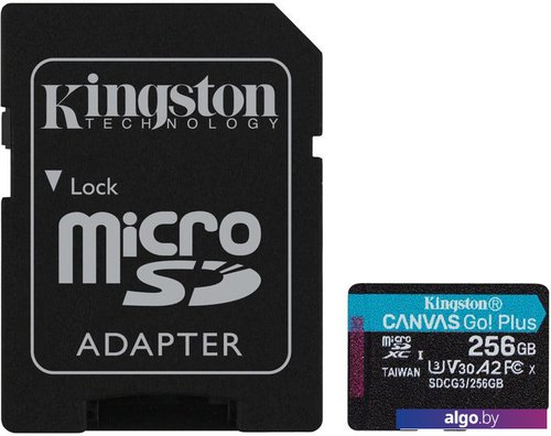 

Карта памяти Kingston Canvas Go! Plus microSDXC 256GB (с адаптером)