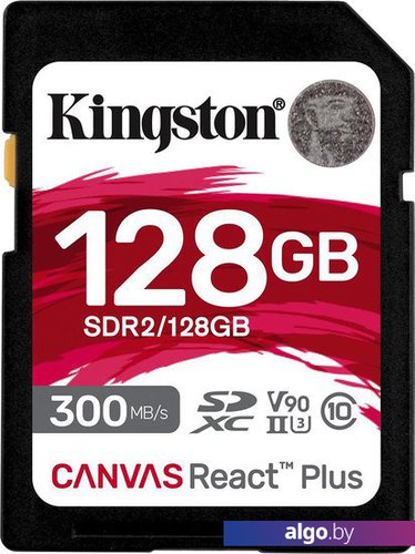 

Карта памяти Kingston Canvas React Plus SDXC 128GB