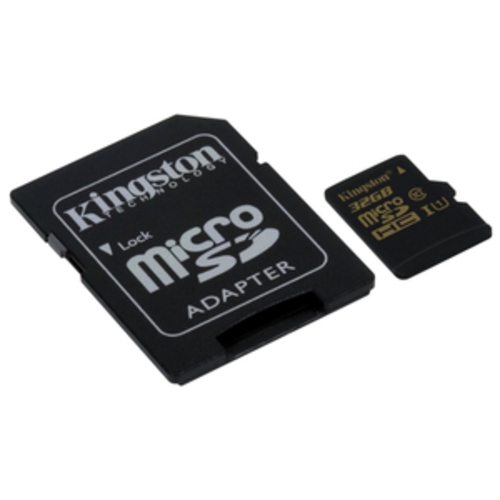 

Карта памяти Kingston microSDHC UHS-I (Class 10) 32GB + SD адаптер (SDCA10/32GB)