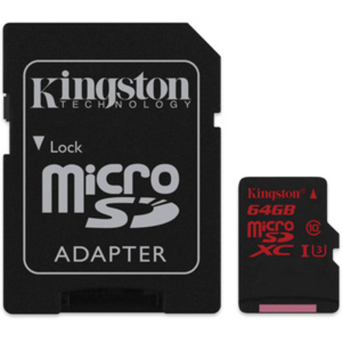 

Карта памяти Kingston microSDXC UHS-I U3 (Class 10) 64GB (SDCA3/64GB)