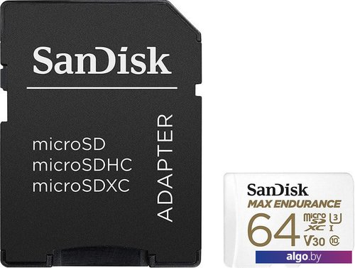 

Карта памяти SanDisk microSDXC SDSQQVR-064G-GN6IA 64GB (с адаптером)