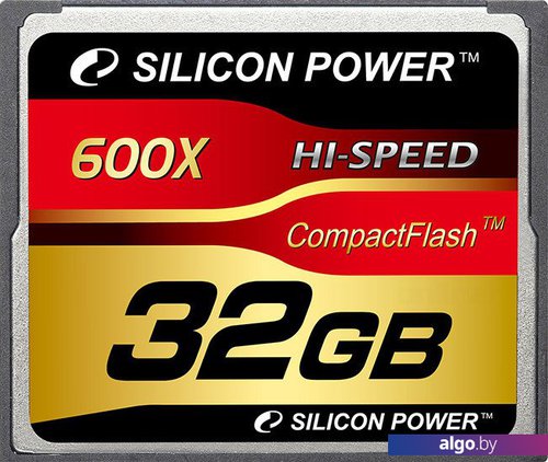 

Карта памяти Silicon-Power 600X Professional CompactFlash 32 Гб (SP032GBCFC600V10)