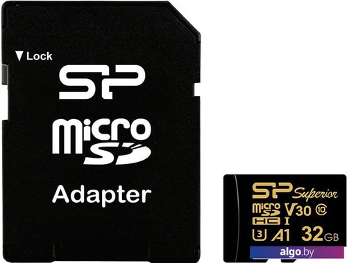 Карта памяти Silicon-Power Superior Golden A1 microSDHC SP032GBSTHDV3V1GSP 32GB Карта памяти Silicon-Power Superior Golden A1 microSDHC SP032GBSTHDV3V1GSP 32GB