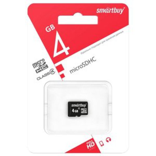 Карта памяти Smart Buy microSDHC (Class 4) 4 Гб (SB4GBSDCL4-00) Карта памяти Smart Buy microSDHC (Class 4) 4 Гб (SB4GBSDCL4-00)