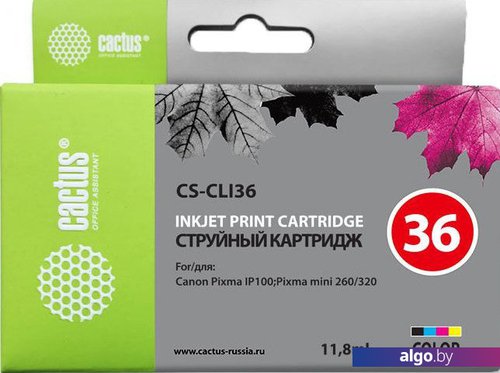 

Картридж CACTUS CS-CLI36 (аналог Canon CLI-36)
