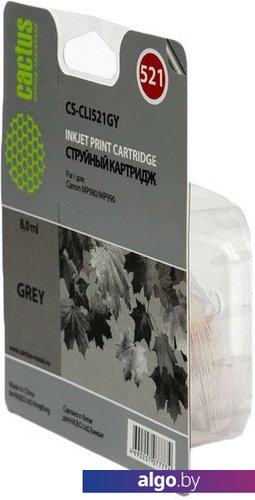 Картридж CACTUS CS-CLI521GY (аналог Canon CLI-521 Gray) Картридж CACTUS CS-CLI521GY (аналог Canon CLI-521 Gray)
