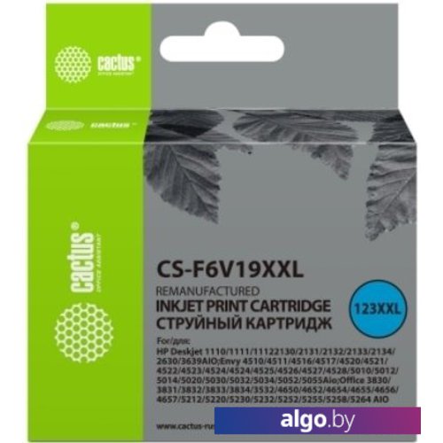 

Картридж CACTUS CS-F6V19XXL (аналог HP 123XL F6V19AE)