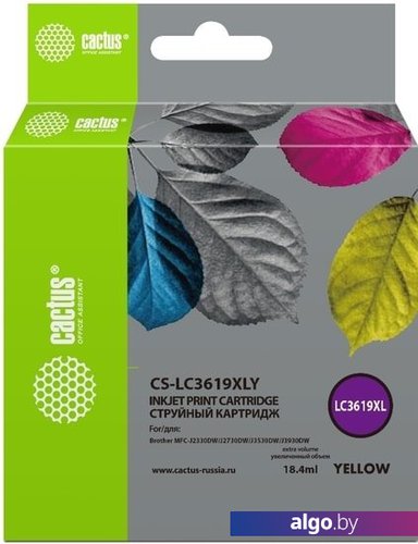 Картридж CACTUS CS-LC3619XLY (аналог Brother LC3619XLY)