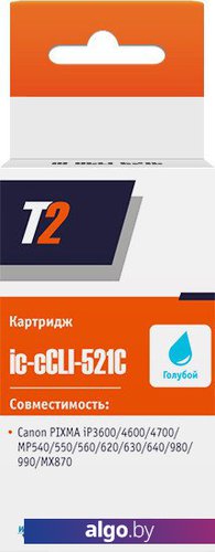 

Картридж T2 IC-CCLI-521C (аналог Canon CLI-521 Cyan), Циан