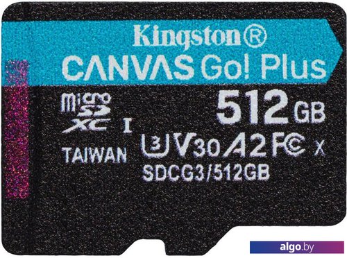 

Карта памяти Kingston Canvas Go! Plus microSDXC 512GB