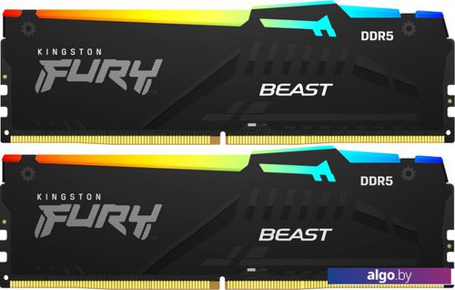 

Оперативная память Kingston FURY Beast RGB 2x16ГБ DDR5 5200 МГц KF552C40BBAK2-32