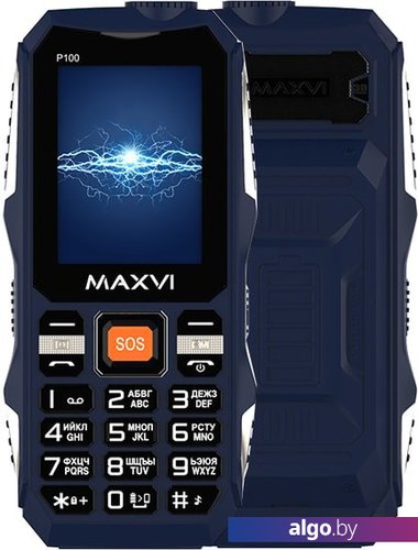 Мобильный телефон Maxvi P100 (синий) Мобильный телефон Maxvi P100 (синий)