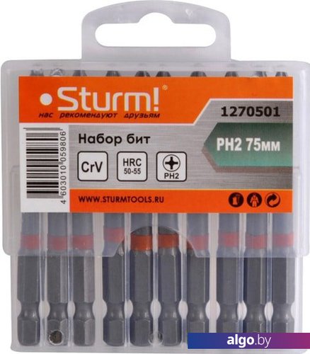 Набор бит Sturm 1270501 (10 предметов) Набор бит Sturm 1270501 (10 предметов)