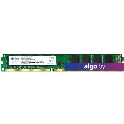 

Оперативная память Netac Basic 8GB DDR3 PC3-12800 NTBSD3P16SP-08