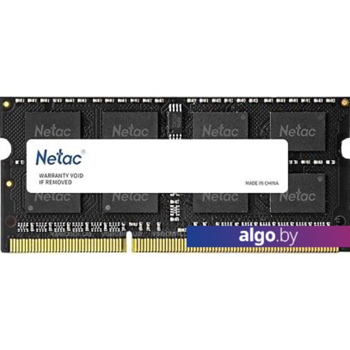 

Оперативная память Netac Basic 8GB DDR3 SODIMM PC3-12800 NTBSD3N16SP-08